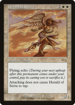 Herald of Serra #17 (MP) Urza's Saga USG Magic MTG - Image 1