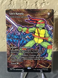 Leo's Katana (Borderless) NM, MTG, TMNT, Magic the Gathering - Image 1