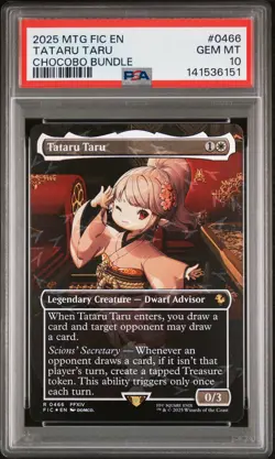 2025 MTG FINAL FANTASY COMMANDER CHOCOBO BUNDLE #0466 TATARU TARU PSA 10 - Image 1