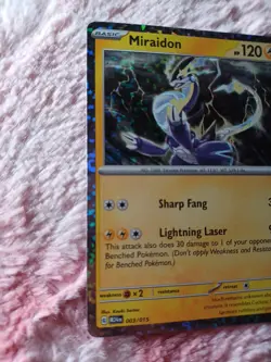Miraidon 003/015 Holo McDonald's Promo Dragon Discovery Pokemon TCG Card - Image 2