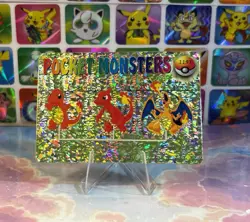 Pokemon HOLO Vintage Pocket Monsters Prism Sticker 1998 Rare Nintendo Charizard - Image 1