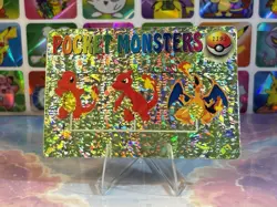 Pokemon HOLO Vintage Pocket Monsters Prism Sticker 1998 Rare Nintendo Charizard - Image 3