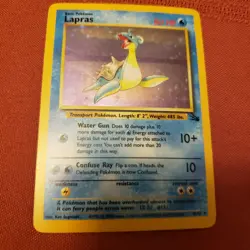 Pokemon TCG Lapras Fossil 10/62 Holo 1999-2000 Wizards Base Set Copyright... - Image 1