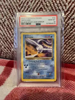 Articuno 22/53 WOTC Promo Regular Aoki Print Error Pokemon Card - Image 1
