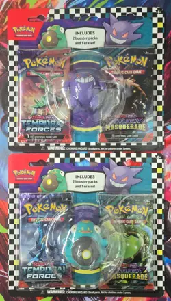 Pokemon TCG - 2024 Back To School Eraser Blister Gengar & Bellibolt (SEALED) - Image 1