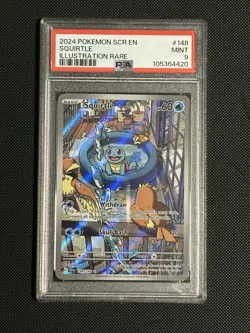 2024 POKEMON SCR EN-STELLAR CROWN #148 SQUIRTLE ILLUSTRATION RARE PSA 9 - Image 4