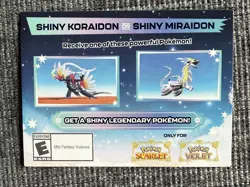 🟣 Shiny Koraidon or Miraidon Code – Pokemon Scarlet & Violet (USA) GameStop - Image 1