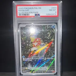 2023 POKEMON PAL EN-PALDEA EVOLVED ILLUSTRATION RARE 203 MAGIKARP PSA 8 - Image 1