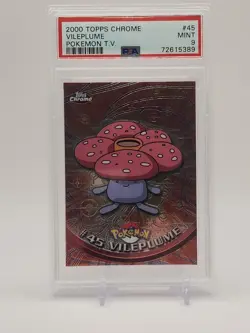 VILEPLUME 2000 Topps Chrome Pokemon T.V. #45 PSA 9 - Image 1