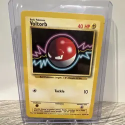 Wizards Voltorb 67/102 Base Set Regular Common Basic 40 HP Pokemon TCG - Image 1