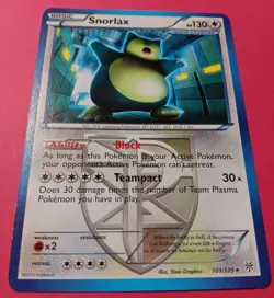 Pokemon - Snorlax 101/135 - BW Plasma Storm - RARE - 2012 - VLP - Image 2