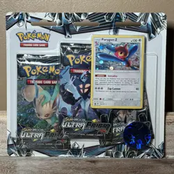 Pokemon TCG Sun & Moon Ultra Prism 3 Booster Packs Blister Porygon-Z Coin Sealed - Image 1