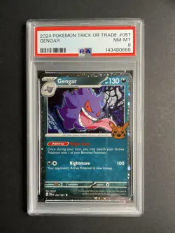 Gengar 057 PSA 8 2024 Pokemon Trick Or Trade Holo - Image 1