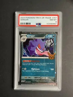 Gengar 057 PSA 8 2024 Pokemon Trick Or Trade Holo - Image 1
