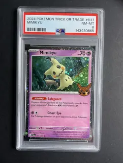 Mimikyu 037 PSA 8 2024 Pokemon Trick Or Trade Holo - Image 1