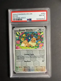 Eevee 050 PSA 8 2024 Pokemon Reverse Holo SFA EN - Image 1