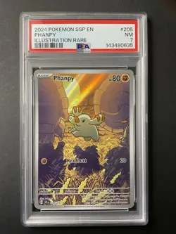 Phanpy 205 PSA 7 2024 Pokemon Illustration Rare SSP EN - Image 1