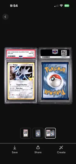 2021 POKEMON CELEBRATIONS #020 DIALGA PSA 8 - Image 3