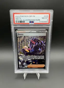 Geeta #226 Obsidian Flames Special Illustration Rare PSA 8 2023 Pokemon OBF EN - Image 1