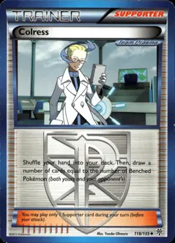 Colress 118/135 Uncommon BW Plasma Blast Pokemon - Image 1