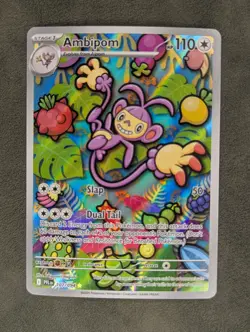 Ambipom 107/094 Pokemon TCG Illustration Rare ME02: Phantasmal Flames Near Mint - Image 1