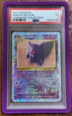 Gengar Reverse Holo #11 2002 Pokemon Legendary Collection PSA 5 Guard Included - Image 1