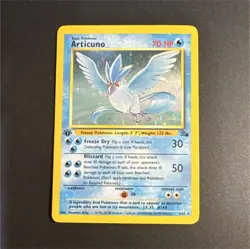 Pokemon TCG Articuno 1st Edition Fossil Holo Rare 70 HP 2/62 1999 - Image 1
