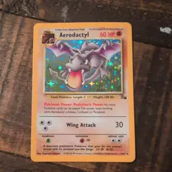 Pokemon TCG Aerodactyl Fossil 1 Holo Unlimited Holo Rare - Image 1