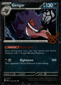 Gengar (Cosmos Holo) 057/091 Trick or Trade 2024 Holo Pokemon - Image 1
