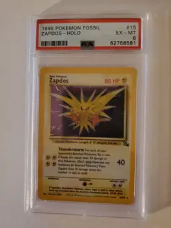 1999 Pokemon Fossil Zapdos Holo Psa EX - MT 6 - Image 1