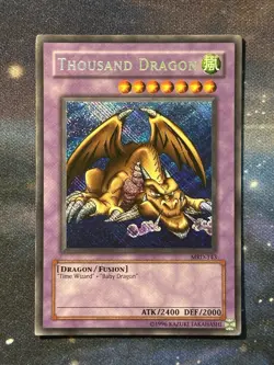 Thousand Dragon MRD-143 REVERSE FOIL ERROR Secret Rare YuGiOh Yu-Gi-Oh LP - Image 3