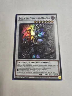 Yugioh! Zalen the Shackled Dragon BPRO-EN042 Super Rare 1st Edition NM - Image 1