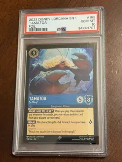 Tamatoa So Shiny! Super Rare Foil PSA 10 Gem Mint 2023 Disney Lorcana - Image 1