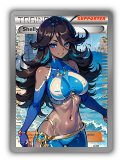Shelly Trading Card - Sexy Adult Anime Waifu Custom Made Trainer | PARODY - Image 1