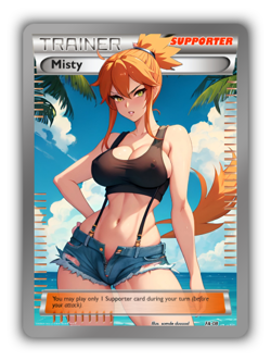 Misty Trading Card - Sexy Adult Anime Waifu Custom Made Trainer | PARODY - Image 1