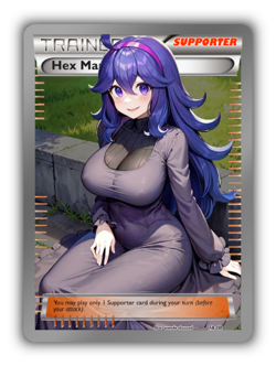 Hex Manic Trading Card - Sexy Adult Anime Waifu Custom Made Trainer | PARODY - Image 1