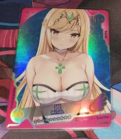 Xenoblade chronicles 2 Mythra (Girl Party) Holo Foil Doujin Trading Card SSR - Image 1