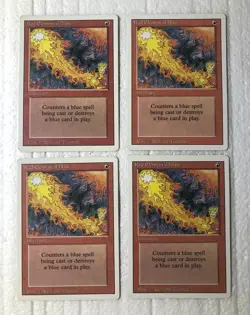 4 X MTG Red Elemental Blast Revised Edition Regular Common - Image 1