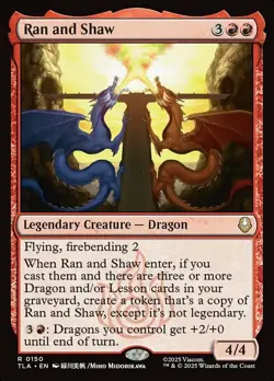 Ran and Shaw Light Play, English Magic the Gathering MTG Avatar: The Last Airben - Image 1