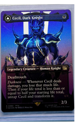 MTG Magic The Gathering FIN Final Fantasy Borderless Foil 380 Cecil Dark Knight - Image 1