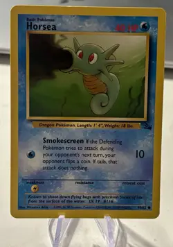 Pokemon TCG Horsea Fossil 49/62 Unlimited 1999-2000 Wizards Base Set - Image 1