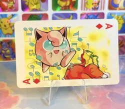 Pikachu Pokemon Vintage Playing Poker Card Charizard Nintendo - Prism Holo Back - Image 2