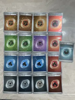 Pokemon 151 Cosmos Holo Energy’s MULTIPLE SWIRL NM Lot Of 17 - Image 1