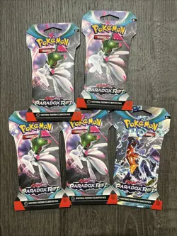 Pokemon TCG Paradox Rift Sleeved Booster Packs Lot of 5 Sealed/New - Image 1