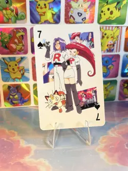 Pikachu Pokemon Vintage Playing Poker Card Charizard Nintendo - Prism Holo Back - Image 1