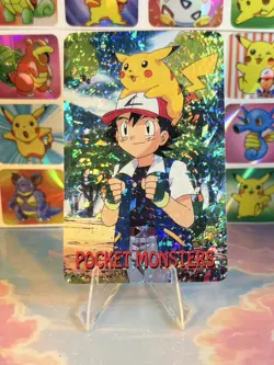 Pikachu Pokemon Vintage Playing Poker Card Charizard Nintendo - Prism Holo Back - Image 5