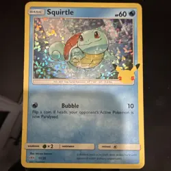 Pokemon Squirtle McDonald's 25th Anniversary Holo Promo Card 17/25 - Image 1