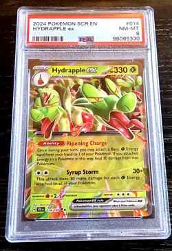 2024 Pokemon Stellar Crown HYDRAPPLE EX #158 PSA 8 - Image 1