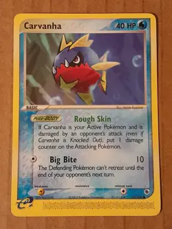 Pokemon Carvanha 51/109 Ruby & Sapphire NM See Picture - Image 1