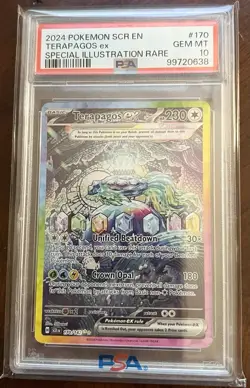 Pokemon TCG Terapagos EX Stellar Crown Special Illustration Rare PSA 10 - Image 1
